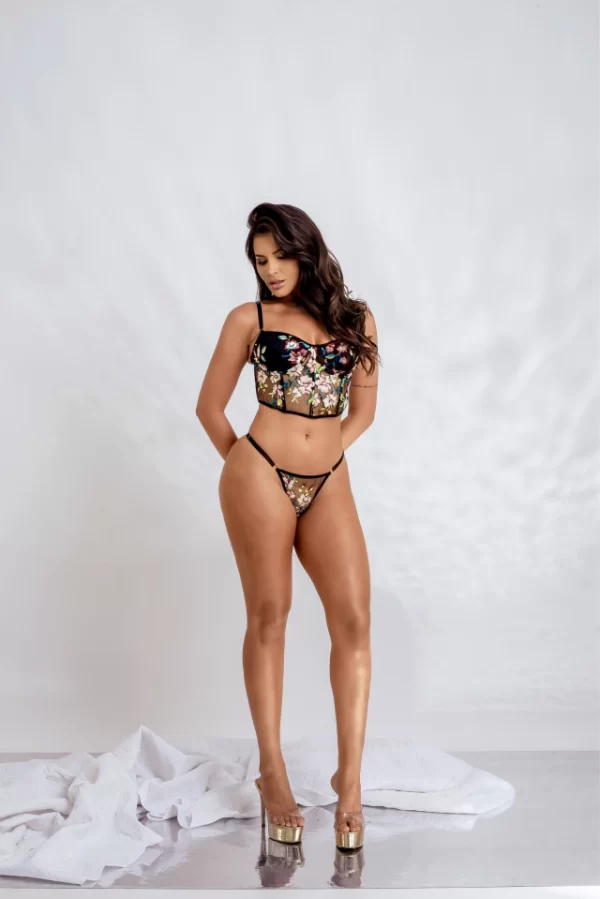 Corset Amélia Flor Vermelha - Image 3